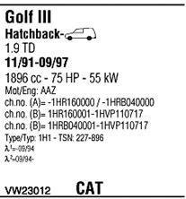 WALKER vw23012 -