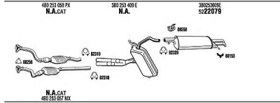 WALKER vw50164 -  Система выпуска ОГ