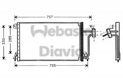WEBASTO 82d0225025a -  Конденсатор, кондиционер