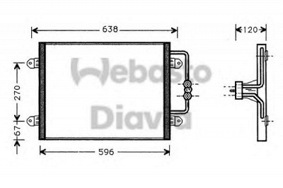 WEBASTO 82d0225140a -  Конденсатор, кондиционер