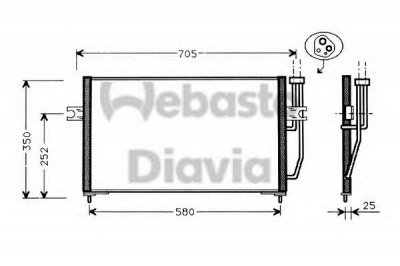 WEBASTO 82d0225204a -  Конденсатор, кондиционер