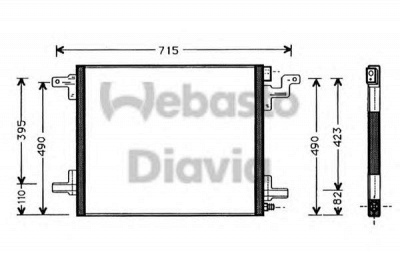 WEBASTO 82d0225326a -  Конденсатор, кондиционер
