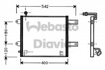 WEBASTO 82d0225373a -  Конденсатор, кондиционер