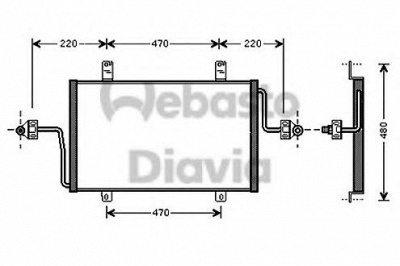 WEBASTO 82d0225535a -  Конденсатор, кондиционер