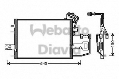 WEBASTO 82d0225542a -  Конденсатор, кондиционер