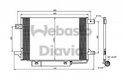 WEBASTO 82d0225562a -  Конденсатор, кондиционер