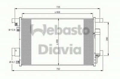 WEBASTO 82d0225648a -  Конденсатор, кондиционер