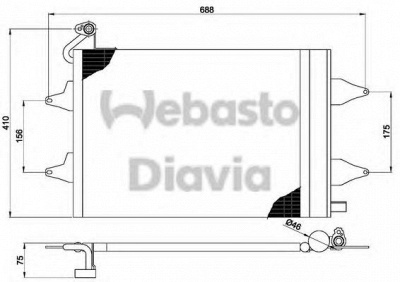 WEBASTO 82d0226190ma -  Конденсатор, кондиционер