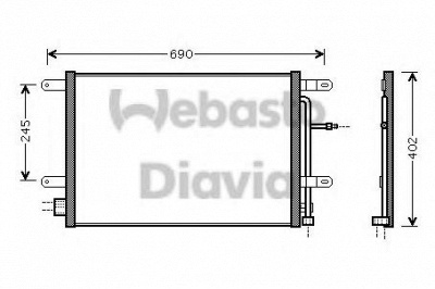 WEBASTO 82d0226209ma -  Конденсатор, кондиционер
