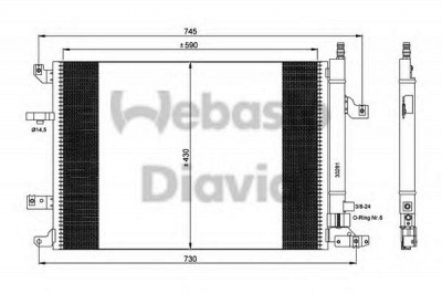 WEBASTO 82d0226252ma -  Конденсатор, кондиционер