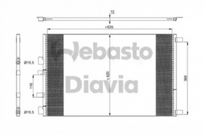 WEBASTO 82d0226266ma -  Конденсатор, кондиционер