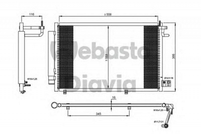 WEBASTO 82d0226269ma -  Конденсатор, кондиционер