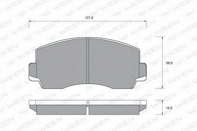 WEEN 1511457 -  Комплект тормозных колодок, дисковый тормоз
