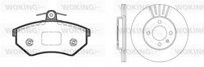 WOKING 8034300 -  Комплект тормозов, дисковый тормозной механизм