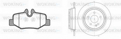 WOKING 81010300 -  Комплект тормозов, дисковый тормозной механизм