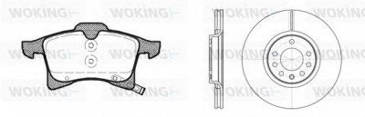 WOKING 81136303 -  Комплект тормозов, дисковый тормозной механизм