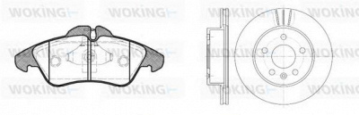 WOKING 8478300 -  Комплект тормозов, дисковый тормозной механизм