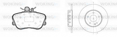 WOKING 8545300 -  Комплект тормозов, дисковый тормозной механизм