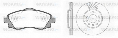 WOKING 8674307 -  Комплект тормозов, дисковый тормозной механизм