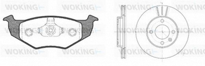 WOKING 8709304 -  Комплект тормозов, дисковый тормозной механизм