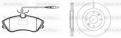 WOKING 8734300 -  Комплект тормозов, дисковый тормозной механизм