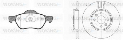 WOKING 8862301 -  Комплект тормозов, дисковый тормозной механизм
