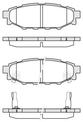 WOKING p1036312 -  Комплект тормозных колодок, дисковый тормоз