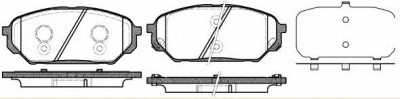WOKING p1222312 -  Комплект тормозных колодок, дисковый тормоз
