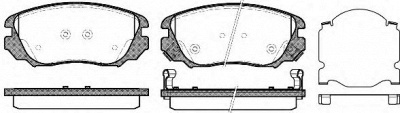 WOKING p1285302 -  Комплект тормозных колодок, дисковый тормоз