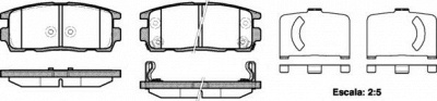 WOKING p1360312 -  Комплект тормозных колодок, дисковый тормоз