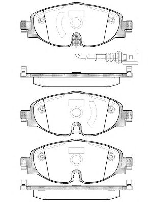 WOKING p1415301 -  Комплект тормозных колодок, дисковый тормоз