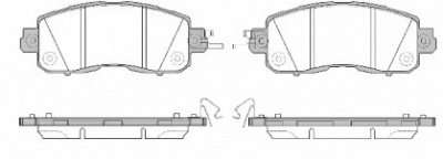 WOKING p1417304 -  Комплект тормозных колодок, дисковый тормоз