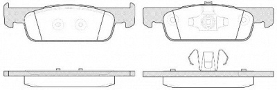 WOKING p1440300 -  Комплект тормозных колодок, дисковый тормоз