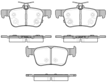 WOKING p1451332 -  Комплект тормозных колодок, дисковый тормоз