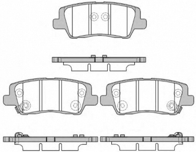 WOKING p1464305 -  Комплект тормозных колодок, дисковый тормоз