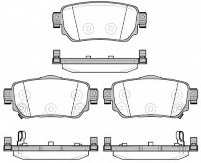 WOKING p1482302 -  Комплект тормозных колодок, дисковый тормоз