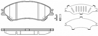 WOKING p1489302 -  Комплект тормозных колодок, дисковый тормоз