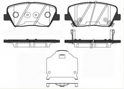 WOKING p1512302 -  Комплект тормозных колодок, дисковый тормоз