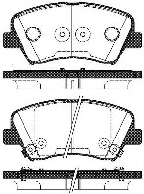 WOKING p1512332 -  Комплект тормозных колодок, дисковый тормоз