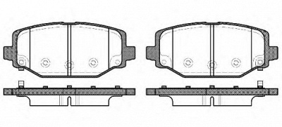 WOKING p1583304 -  Комплект тормозных колодок, дисковый тормоз