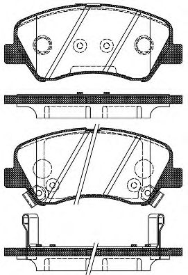 WOKING p1588302 -  Комплект тормозных колодок, дисковый тормоз