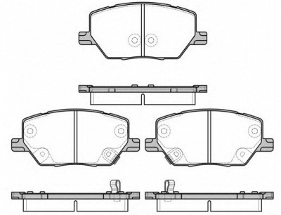 WOKING p1740302 -  Комплект тормозных колодок, дисковый тормоз