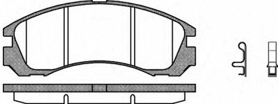 WOKING p254332 -  Комплект тормозных колодок, дисковый тормоз