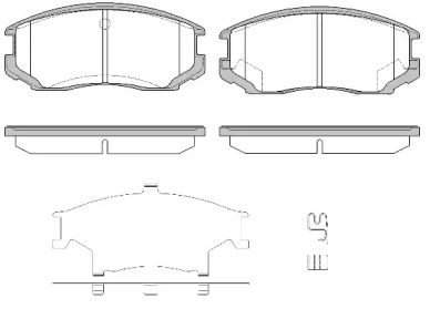 WOKING p257332 -  Комплект тормозных колодок, дисковый тормоз