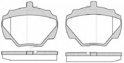 WOKING p322310 -  Комплект тормозных колодок, дисковый тормоз