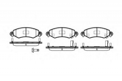 WOKING p602312 -  Комплект тормозных колодок, дисковый тормоз