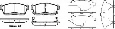 WOKING p624342 -  Комплект тормозных колодок, дисковый тормоз