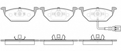 WOKING p733341 -  Комплект тормозных колодок, дисковый тормоз