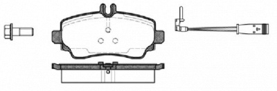 WOKING p750322 -  Комплект тормозных колодок, дисковый тормоз