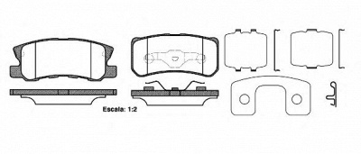 WOKING p903322 -  Комплект тормозных колодок, дисковый тормоз